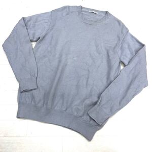 1647◎ UNITED ARROWS ユナイテッドアローズ トップス プルオーバー ニット セーター 長袖 無地 カジュアル グレー メンズM