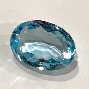 大粒です！7.01ct ！ 【Blue Topaz】ソーティング付き ブルートパーズ オーバルカット