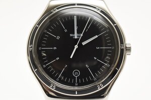 スウォッチ デイト ラウンド シルバー クォーツ メンズ 腕時計 SWATCH