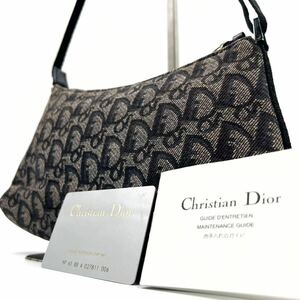 1円【超希少】Christian Dior クリスチャン ディオール ハンドバック サドルバッグ オブリーク トロッター 廃盤品 ギャランティ付