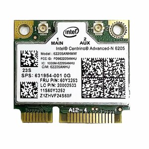 無線LANカード Intel Centrino Advanced-N 6205 62205ANHMW Lenovo ThinkPad X220 4290MB9 PCパーツ 修理 部品 パーツ YA3186_B2206N060