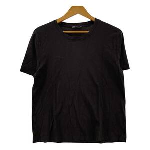 ゆうパケットOK ZARA ザラ クルーネック 半袖Ｔシャツ sizeM/チャコールグレー