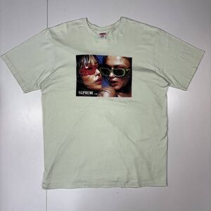 【L】USED Supreme 23SS Eyewear Print Tee Pale Green シュプリーム アイウェア プリント Tシャツ ペールグリーン F1015