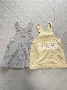 【まとめ売り】　110サイズ　ファミリア ミキハウス オーバーオール ワンピース　女の子　女児