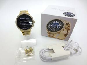 【5-114】MICHAEL KORS ACCESS マイケルコース スマートウォッチ 腕時計 MKT5146 ゴールドカラー ラインストーン