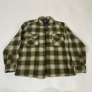 ヴィンテージ 60s ペンドルトン Pendleton ウールシャツ オンブレチェック オープン カラー【M】