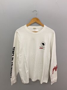 RATS◆ORIGINAL L/S/長袖Tシャツ/L/コットン/WHT/プリント/19RTC-0301