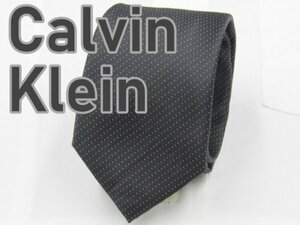 【ナロー 細身ネクタイ】【カルバンクライン】 OC 823 カルバンクライン Calvin Klein ナロー ネクタイ 黒系 ドット ジャガード