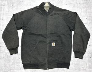 80s Carhartt ジップアップ スウェット ジャケット ブルゾン 裏起毛　　ストレッチ カーハート ワーク ストリート スケート 柳9332