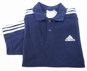 新品■アディダス adidas メンズ 半袖 ポロシャツ L 紺 ネイビー ホワイトライン IC931