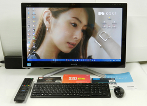 美品 Win11 Home BRAVIA画質 SVL24138CJ Core i7 3630QM 16GB MEM & 1TB新品SSD可 W録BS地デジ スグつくTV HDMI入出力 Office タッチパネル