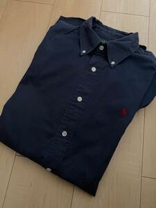 90s ラルフローレン RALPH LAUREN ポロカントリー POLO COUNTRY 長袖 BD シャツ L 無地