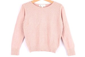 ロペピクニック 長袖ニットセーター ニットソー ワッフル編み 女の子用 110サイズ ピンク キッズ 子供服 ROPE PICNIC