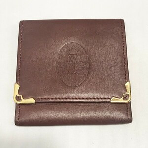 Cartier カルティエ 財布 小銭入れ マストライン ボルドー qob.b1217