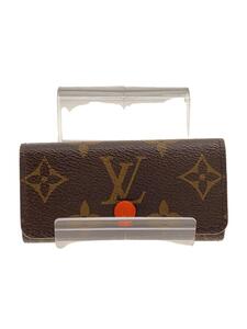 LOUIS VUITTON◆ミュルティクレ4_モノグラム・キャンバス_BRW_ピモン/PVC/BRW/レディース