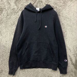 ◯ Champion チャンピオン スウェット パーカー プルオーバー サイズM ネイビー 紺色 メンズ トップス 最落なし （86）