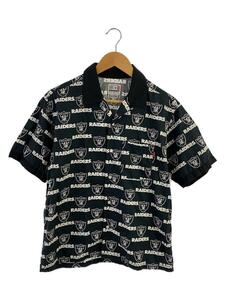 Supreme◆19SS/NFL/Raiders/’47 S/S Shirt/半袖シャツ/S/コットン/ブラック/総柄