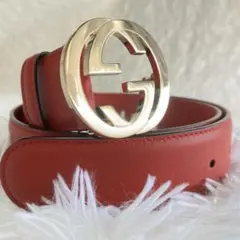 美品✨GUCCI グッチ ベルト インターロッキングG 546386 レザー