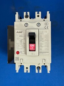 三菱電機　ノーヒューズ遮断器（一般用途）NF63-CV 3P 15A AL-1LS;SLT付　