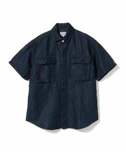 【新品】C.E Cavempt Denim Short Sleeve Shirt（L）シーイー デニム 半袖 ワーク オーバー サイズ インディゴ