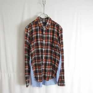 COMME des GARONS HOMME フランネル デザイン シャツ トップス Sサイズ 長袖 コムデギャルソン メンズ ネルシャツ モード カジュアル