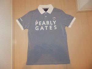 美品 認識タグ有★PEARLY GATES パーリーゲイツ★人気半袖ポロシャツ PG柄 2021年モデル★サイズ5 L