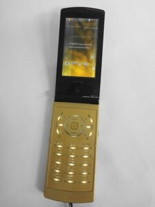 AN23-298 ジャンク扱い NEC 日本電気 docomo FOMA N905iμ ゴールド ガラケー 携帯 電話 簡易動作確認済 初期化済 使用感あり