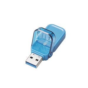 まとめ得 エレコム USBメモリー/USB3.1(Gen1)対応/フリップキャップ式/128GB/ブルー MF-FCU3128GBU x [2個] /l