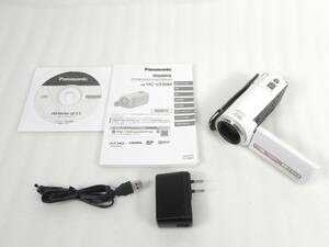 [R773]Panasonic/パナソニック デジタルハイビジョンカメラ 内蔵メモリ8GB V230M-W 充電器付