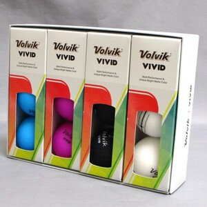 ☆Volvik VIVID アソート 青紫黒白 12球 2024年 ボルビック ヴォルヴィック ビビッド ヴィヴィッド ゴルフボール 3ピース マットカラー