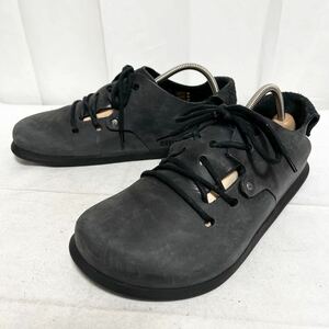 和334★ BIRKENSTOCK MONTANA ビルケンシュトック モンタナ レザー シューズ 40 260 ブラック メンズ