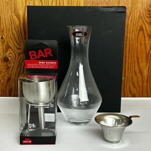 s0922610 本体未使用 RIEDEL リーデル デキャンタ ワインシャワー ギフトセット ワイングラス カトラリー バー カクテル 酒器 中古品