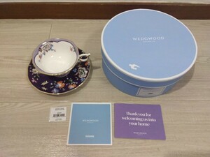 【w009】 WEDGWOOD ウェッジウッド ワンダーラスト ティーカップ＆ソーサー ミッドナイトクレーン