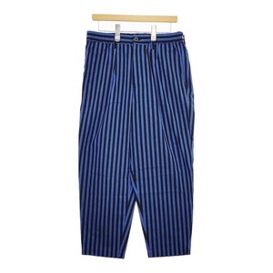 Scye 新品 Border Pants 1121-81057 サイズ38 定価39600円 ストライプ イージー パンツ ブルー ブラック サイ 4-1201M# F97648