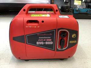 中古品 ナカトミ 0.9KVA 50Hz/60Hz切替可能 インバーター発電機 EIVG-900D