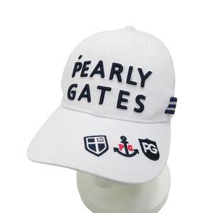 【1円】PEARLY GATES パーリーゲイツ キャップ 刺繍 ホワイト系 FR [240101189816]