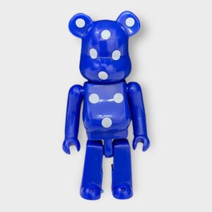 水玉ディープブルー 「夏コイ BE＠RBRICK-ベアブリック- 50%」 カルピスウォーター 夏コイキャンペーン品★サイズ約3.5cm〈K4-5