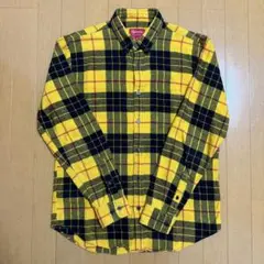 Supreme Tartan Flannel Shirt イエロー 13aw