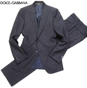 ドルチェアンドガッバーナ DOLCE＆GABBANA LUXURYライン シルクブレンド ロゴ裏地 2B スーツ 44 