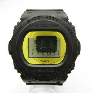 T9877☆【SALE】CASIO G-SHOCK デジタル DW-5700BBMB【3229】メタリックミラーフェイス ブラック×ゴールド Gショック 中古品【時計】