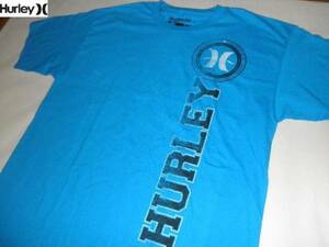 USA購入 人気サーフ系ブランド ハーレー【Hurley】Classic Fit LOGOプリントTシャツUS Mサイズ SAX