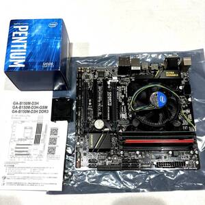 ☆USED☆ Intel Pentium G4500 と GIGA-BYTE GA-B150M-D3H DDR3 と DDR3メモリ（4Gx3枚）(CPU/マザボ/メモリ/セット)【送料無料】