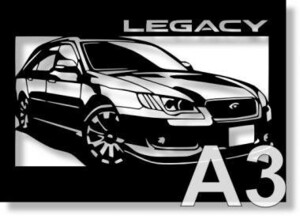 スバル(SUBARU) レガシー LEGACYの切り絵　(1)【A3サイズ】[C3-095]