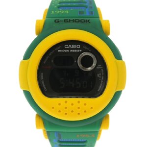 1円スタート 稼働品 CASIO カシオ G-SHOCK Gショック G-B001 カプセルタフ クォーツ QZ ラウンド デジタル グリーン イエロー メンズ