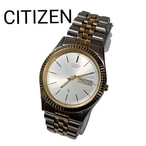 1121-3 綺麗 CITIZEN シチズン 腕時計 稼働品 デイデイト 金ゴールド色 6100 09311