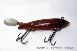 VINTAGE LURE HEDDON SPOOK SUPER DAWAGIAC GLASS ETES #9100 C1930 1 OZ 3 3/4"（7526-54）#OLDLURE #ARTLURE_VINTAGE 　