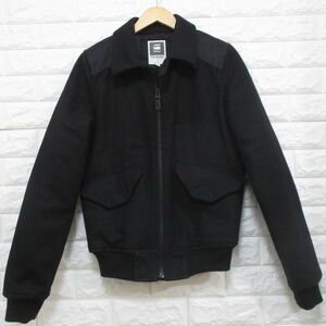 【G-STAR RAW】ジースターロウ◆ATLAS WOOL BOMBER/中綿入り ウールジャケット(黒)◆S