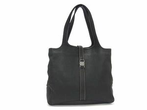 1円 ■極美品■ Salvatore Ferragamo フェラガモ レザー ハンドバッグ トート ショルダー メンズ ブラック系 AY4798