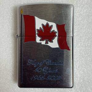 【中古品】Zippo ジッポー Flag of Canada 40 Years 1965-2005 カナダ 40周年 旗 2005年 ライター