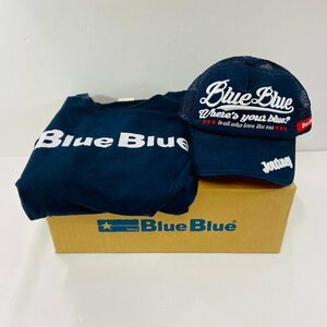 【089-5739k】◎1円スタート◎ ◆BLUEBLUE/ブルーブルー◆キャップとTシャツとBLUEBLUEの箱/貴重！